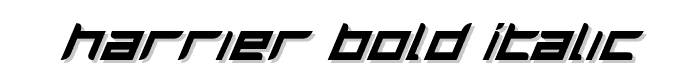 Harrier Bold Italic font